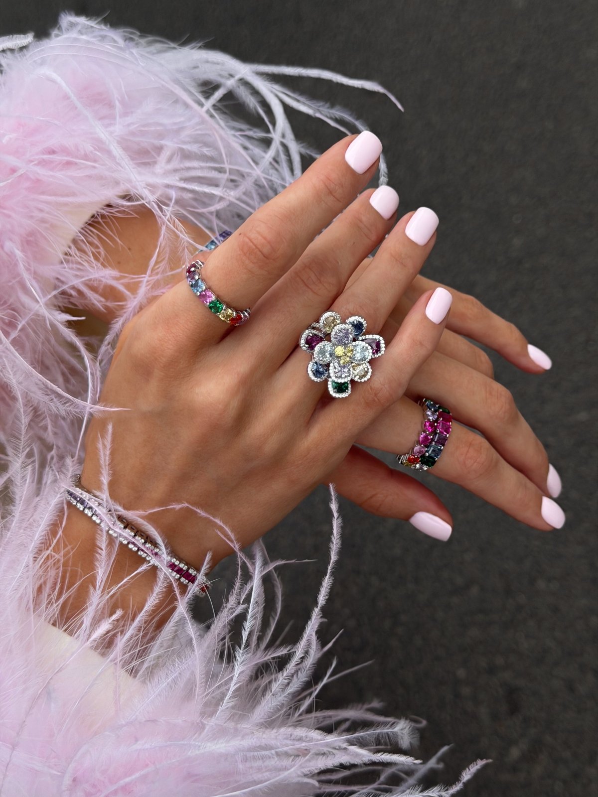 Colorful Blossom Ring by Natkina