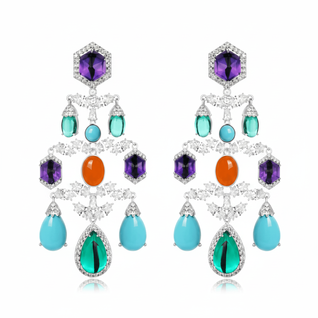 Colourful Chandelier Earrings by Natkina
