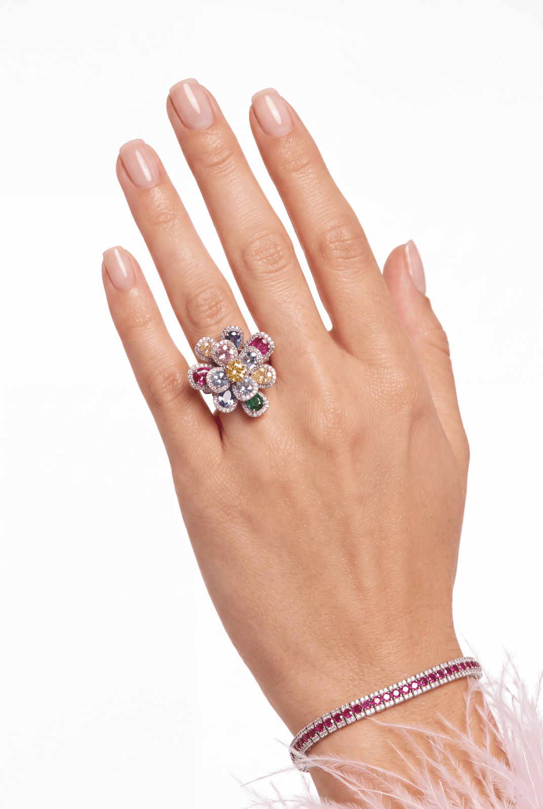 Colourful Flower Ring by Natkina