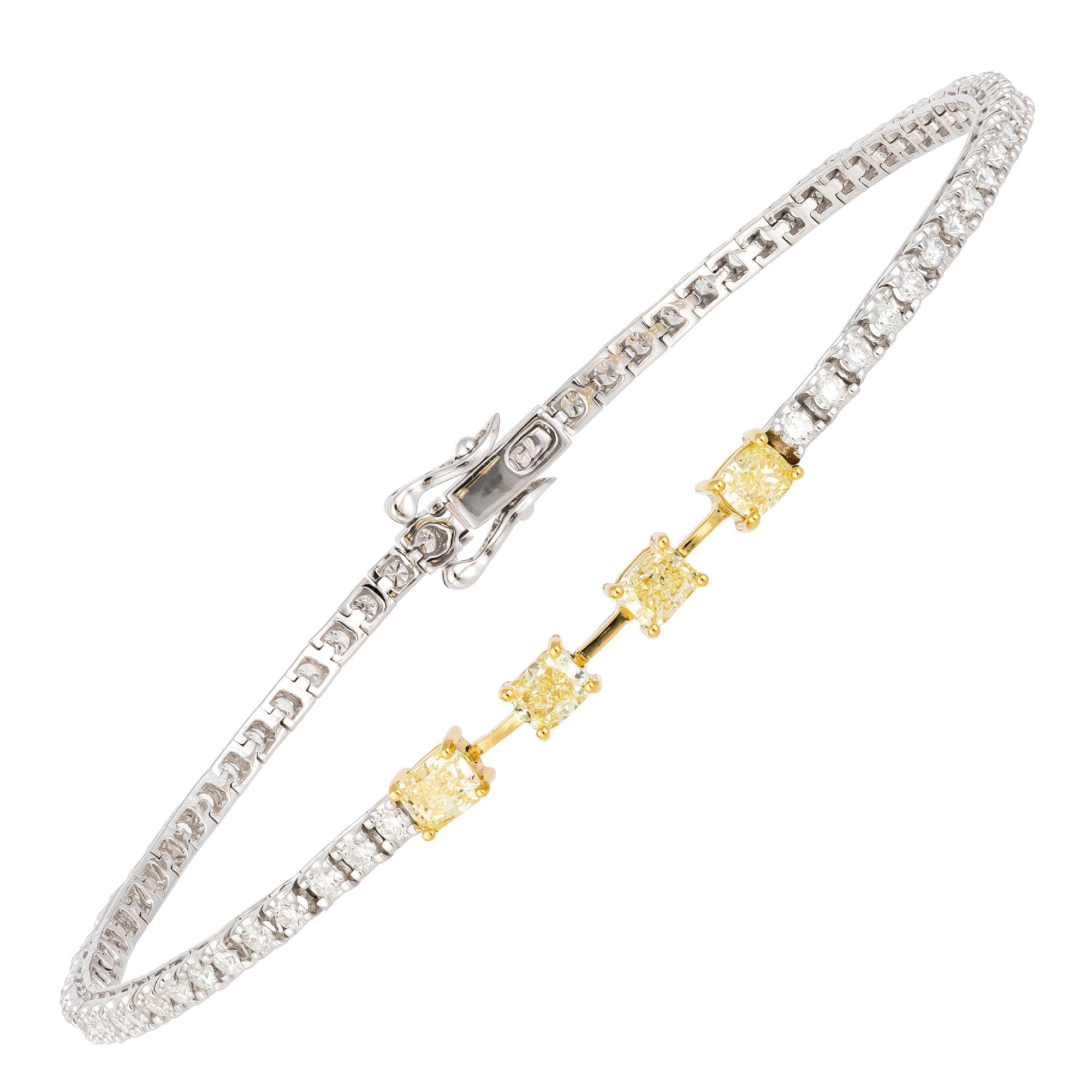 Diamond Tennis BRACELET 18K White Yellow Gold by Natkina