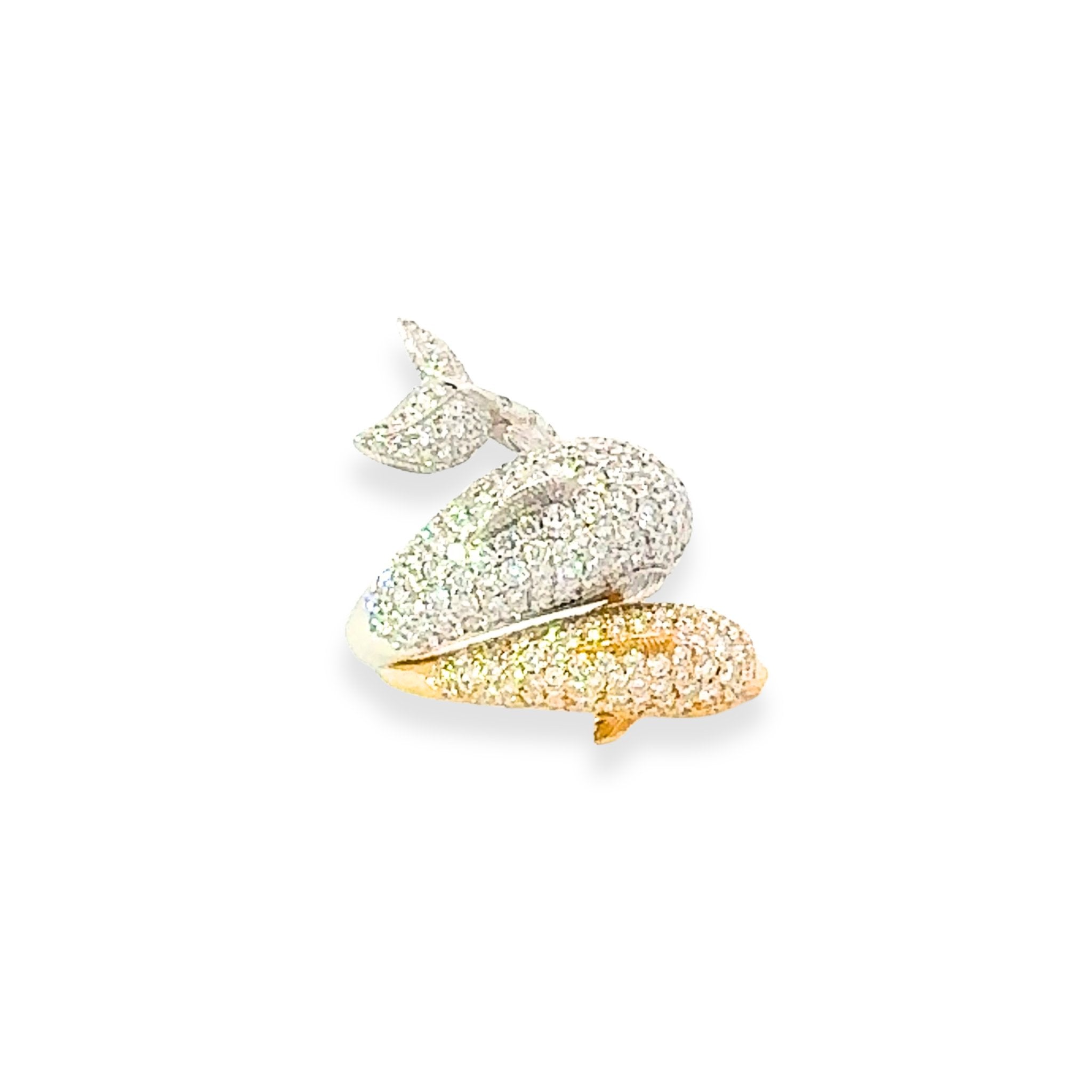 Dolphin Diamond White 18K Gold Exclusive Ring by Natkina