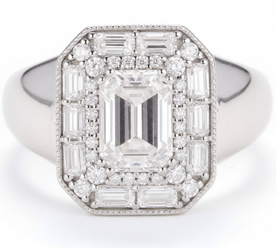 Emerald-Cut Empire Pinky Ring by Natkina