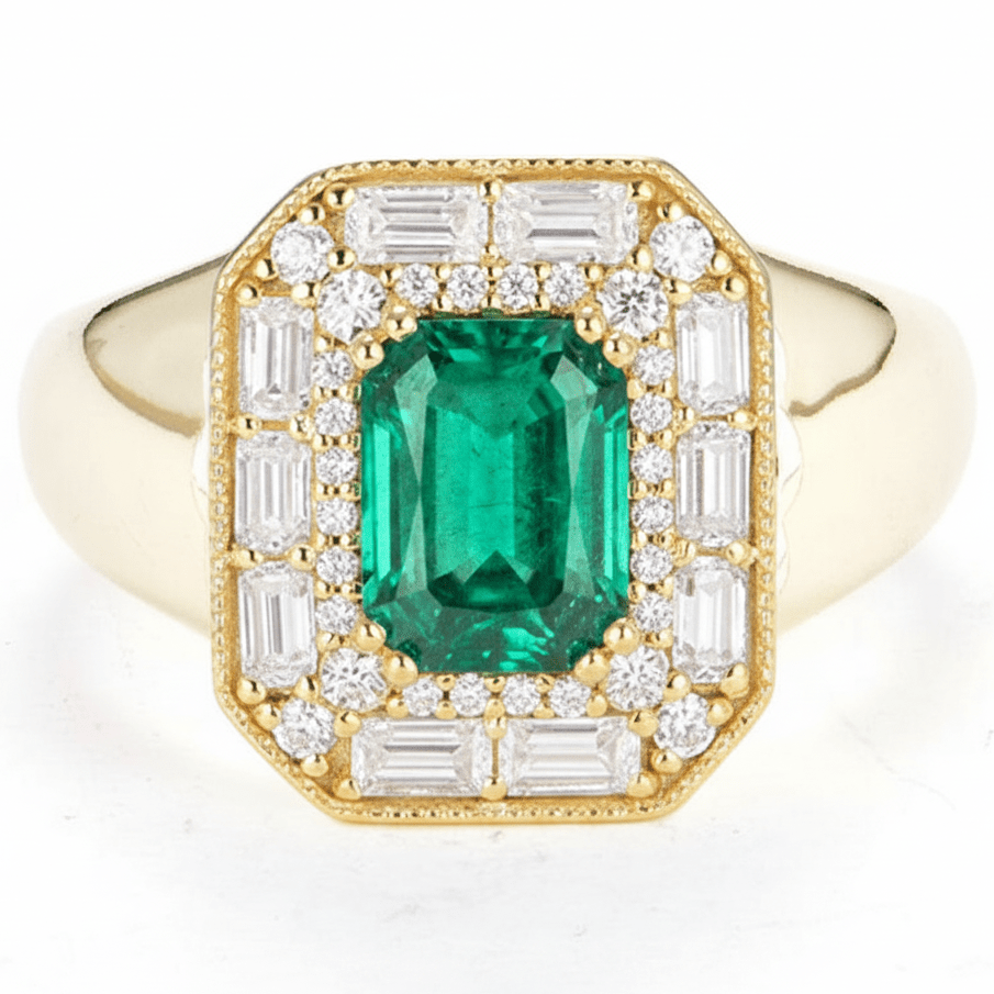 Emerald-Cut Empire Pinky Ring by Natkina