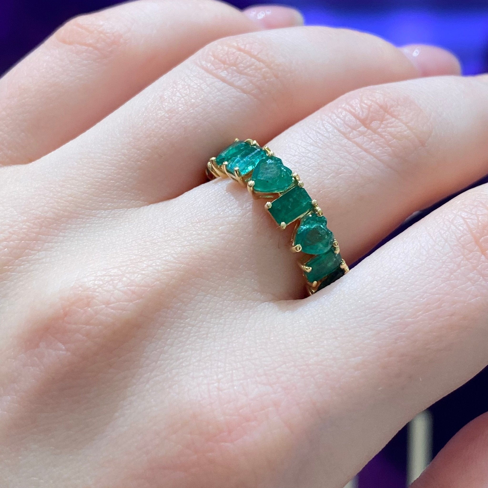 Emerald Yellow Gold 18K Ring For Her by Natkina