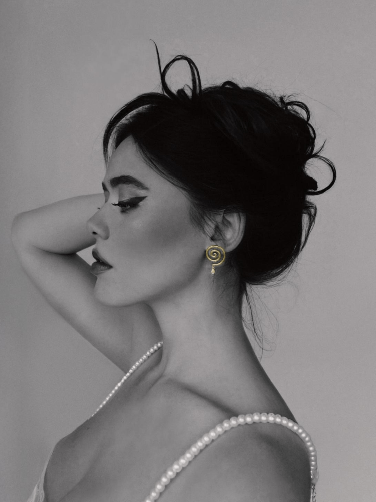 "En Eternal Mystery" Clear Crystal Small Earrings by Kristina Bazan by Natkina