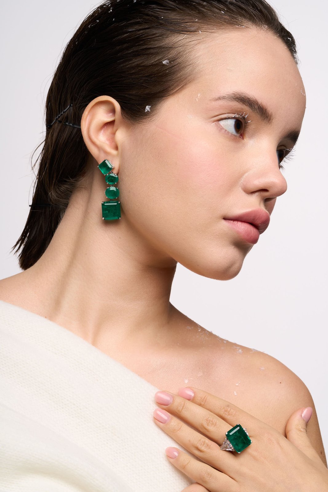 Eternal Green Stone Earring by Natkina