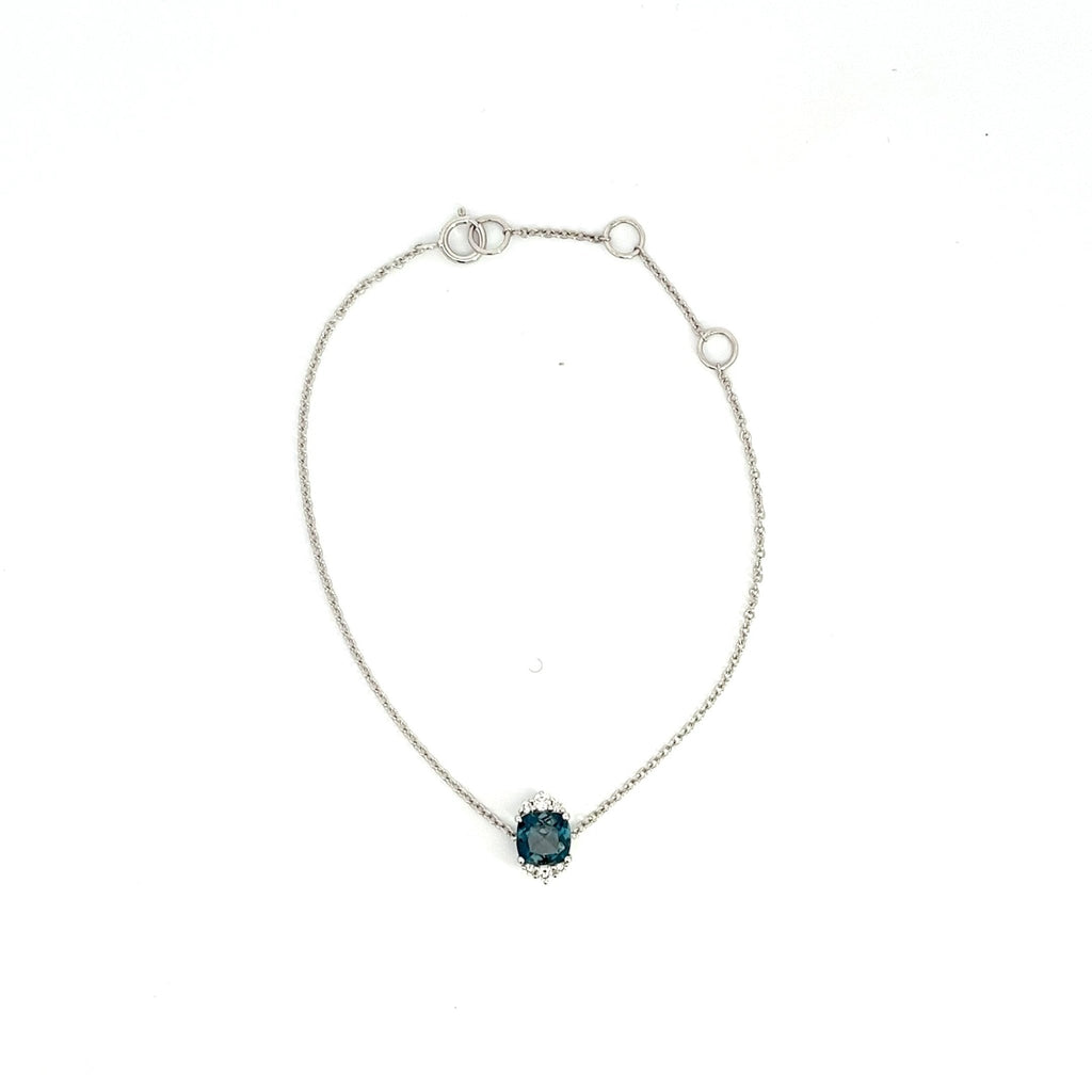 Eternelle Bracelet Diamond London Blue Topaz White Gold