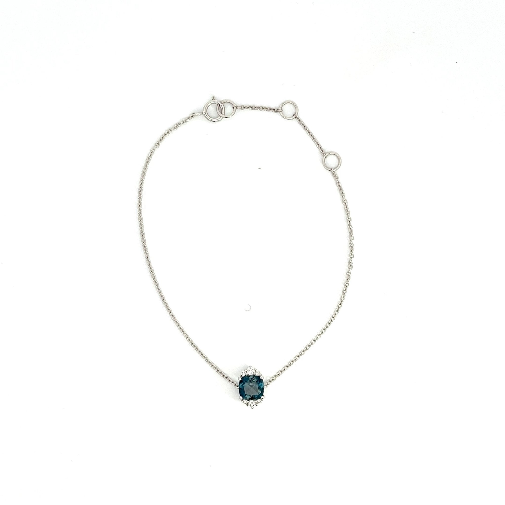 Eternelle Bracelet Diamond London Blue Topaz White Gold by Natkina