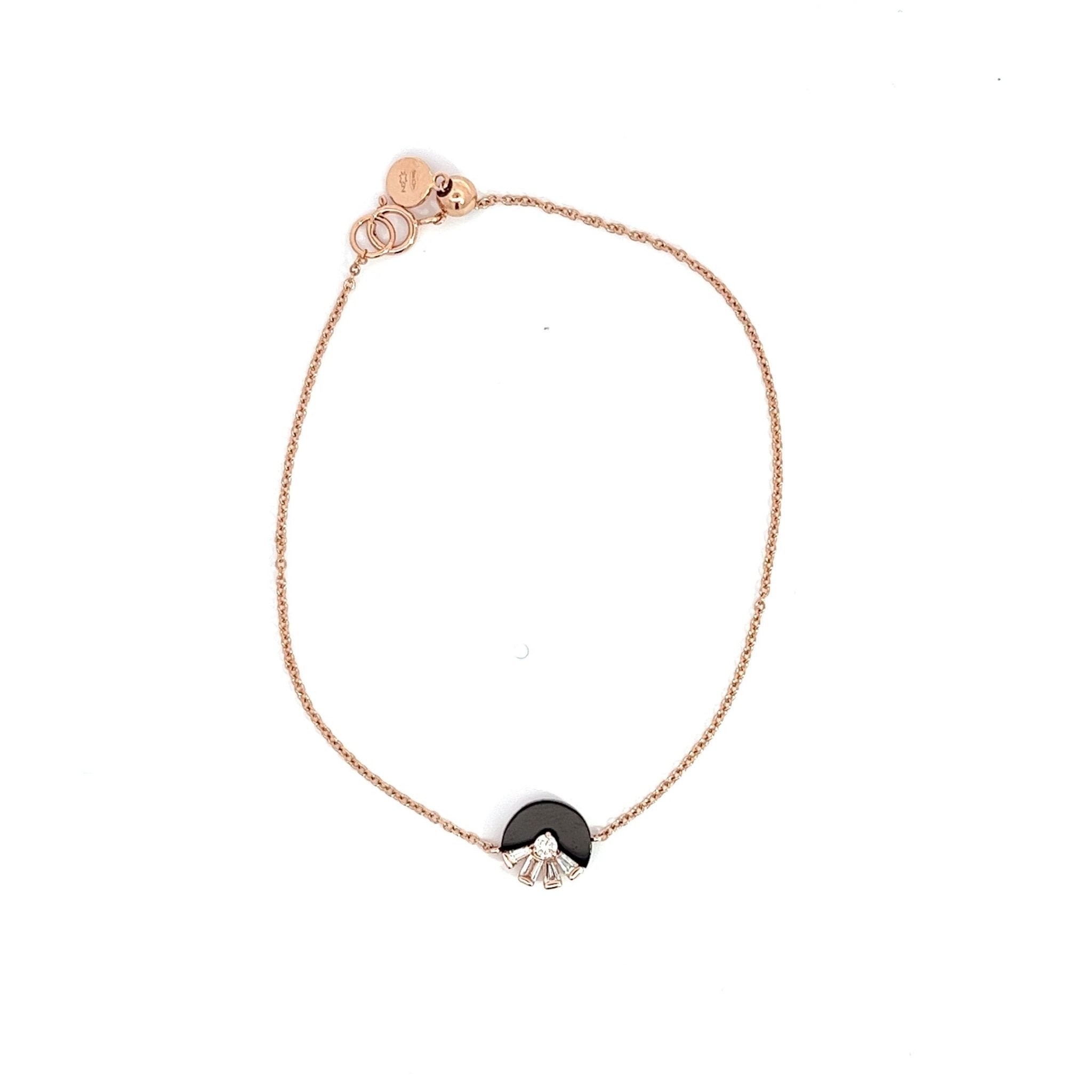 Eternelle Bracelet Diamond Onyx Rose Gold by Natkina