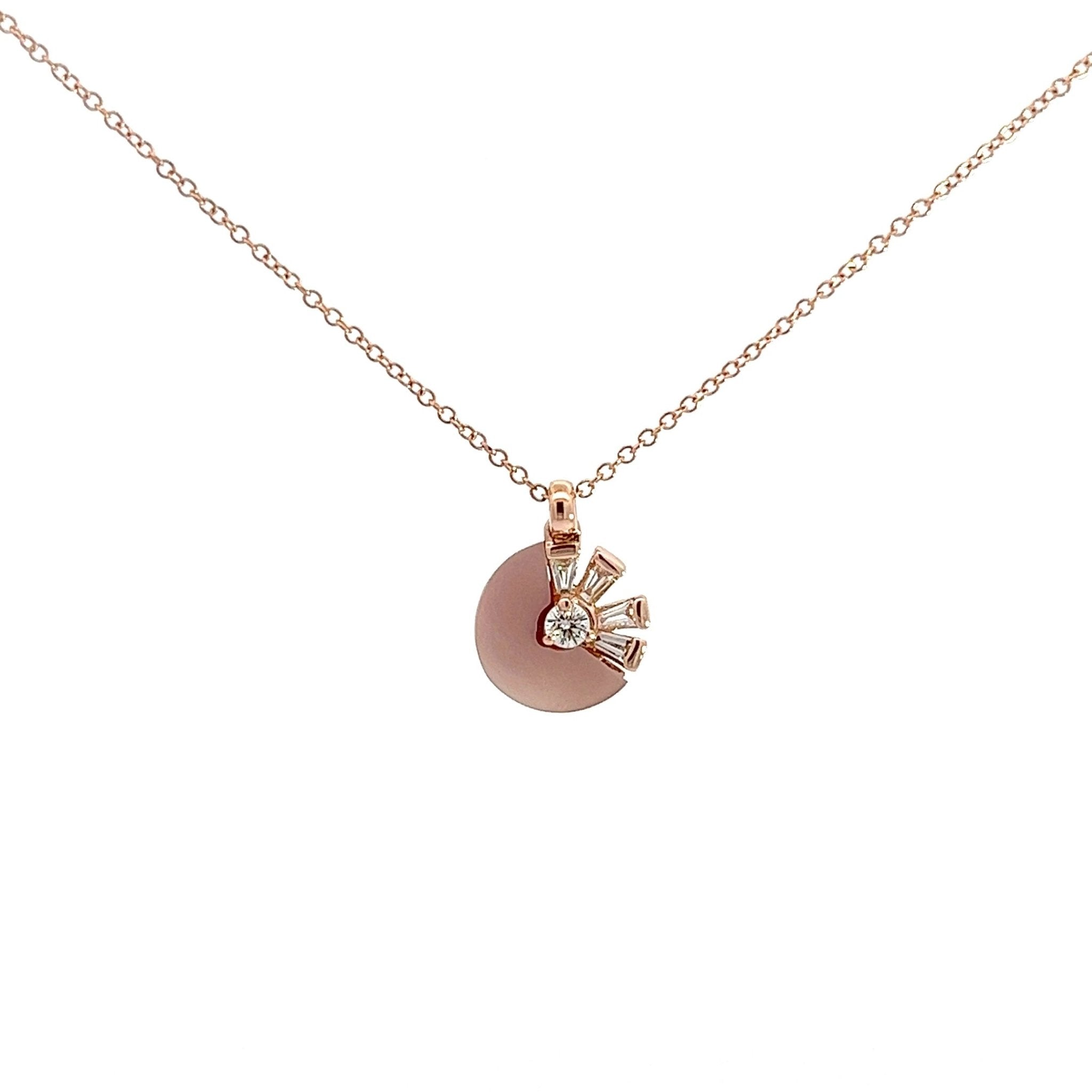 Eternelle Necklace Mother of Pearl Diamond Rose Gold by Natkina