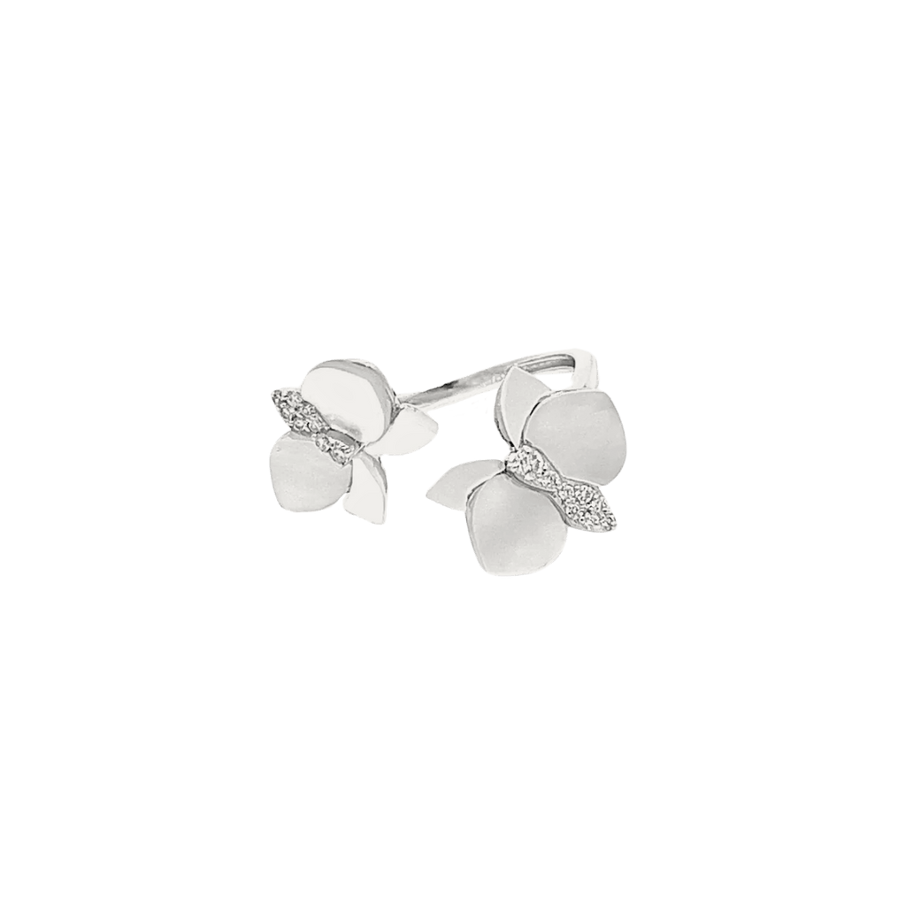 Eternelle Orchid Ring Mother Pearl Diamond White Gold
