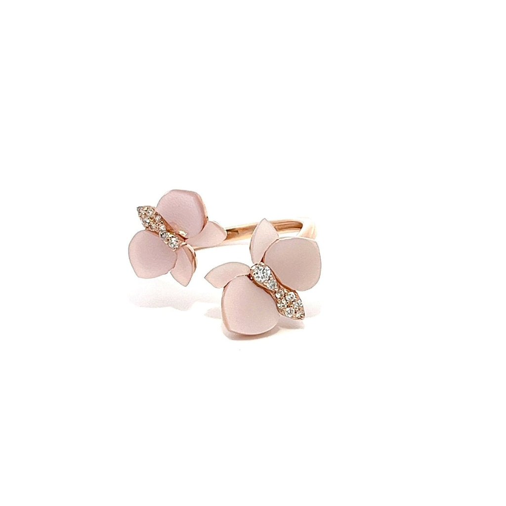 Eternelle Orchid Ring Mother Pearl Diamond Rose Gold