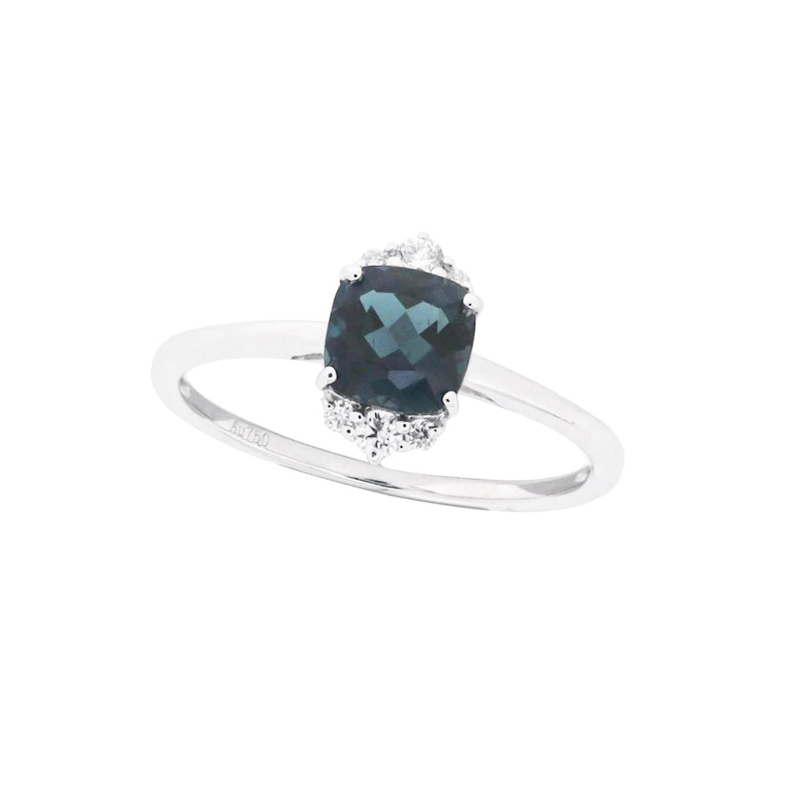 Eternelle Ring Diamond London Blue Topaz White Gold by Natkina