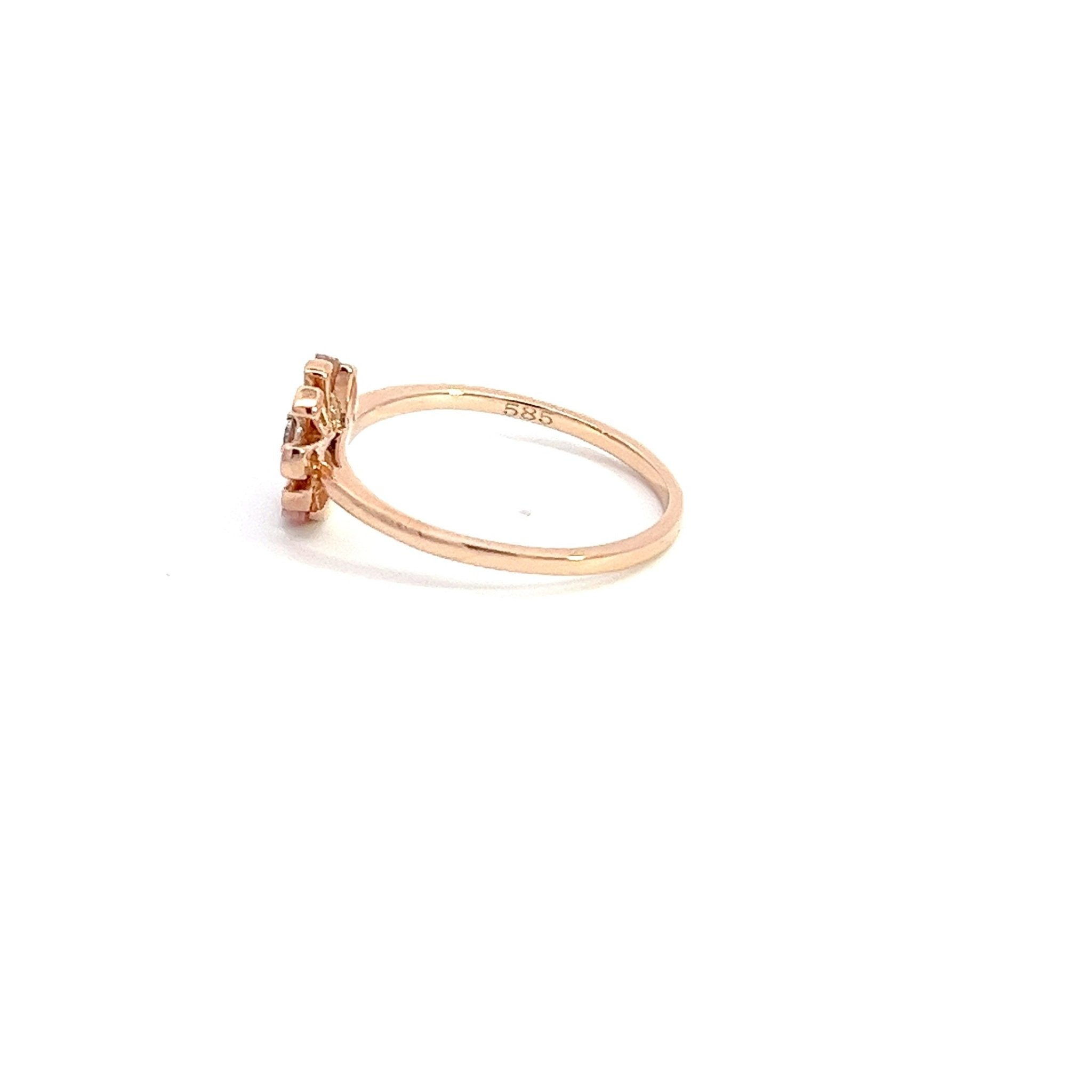 Eternelle Ring Diamond Mother of Pearl Rose Gold by Natkina