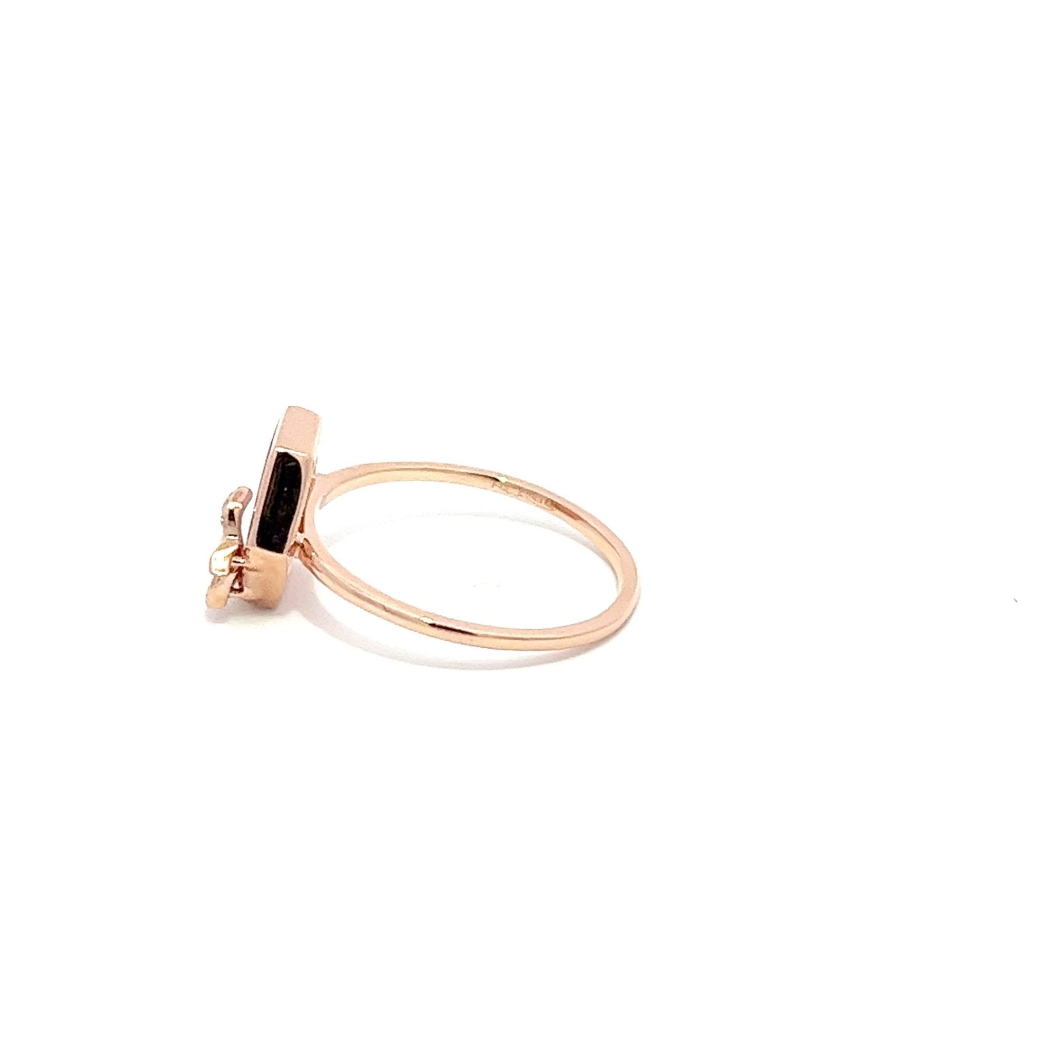 Eternelle Ring Diamond Pink Mother of Pearl Rose Gold by Natkina