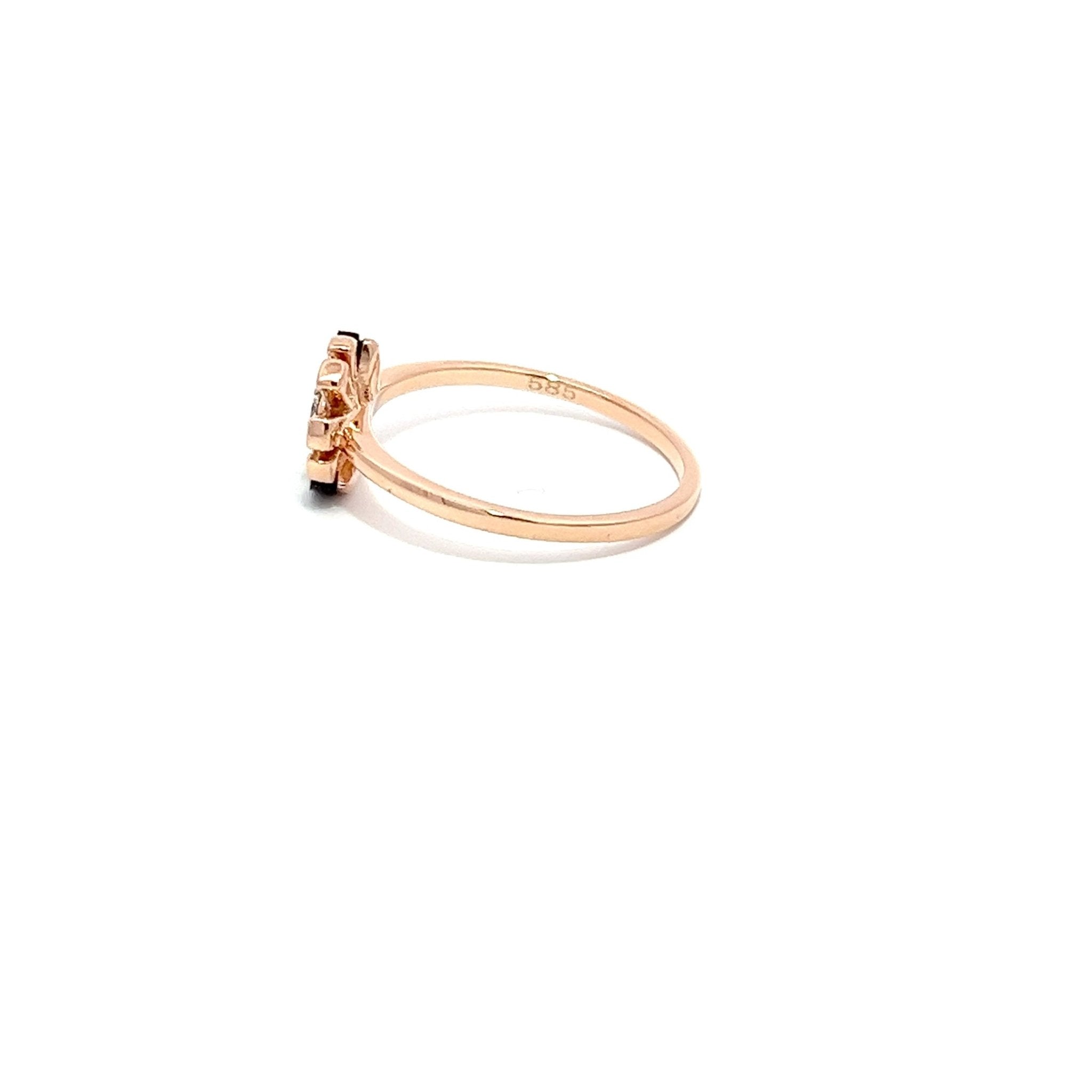 Eternelle Ring Onyx Rose Gold by Natkina