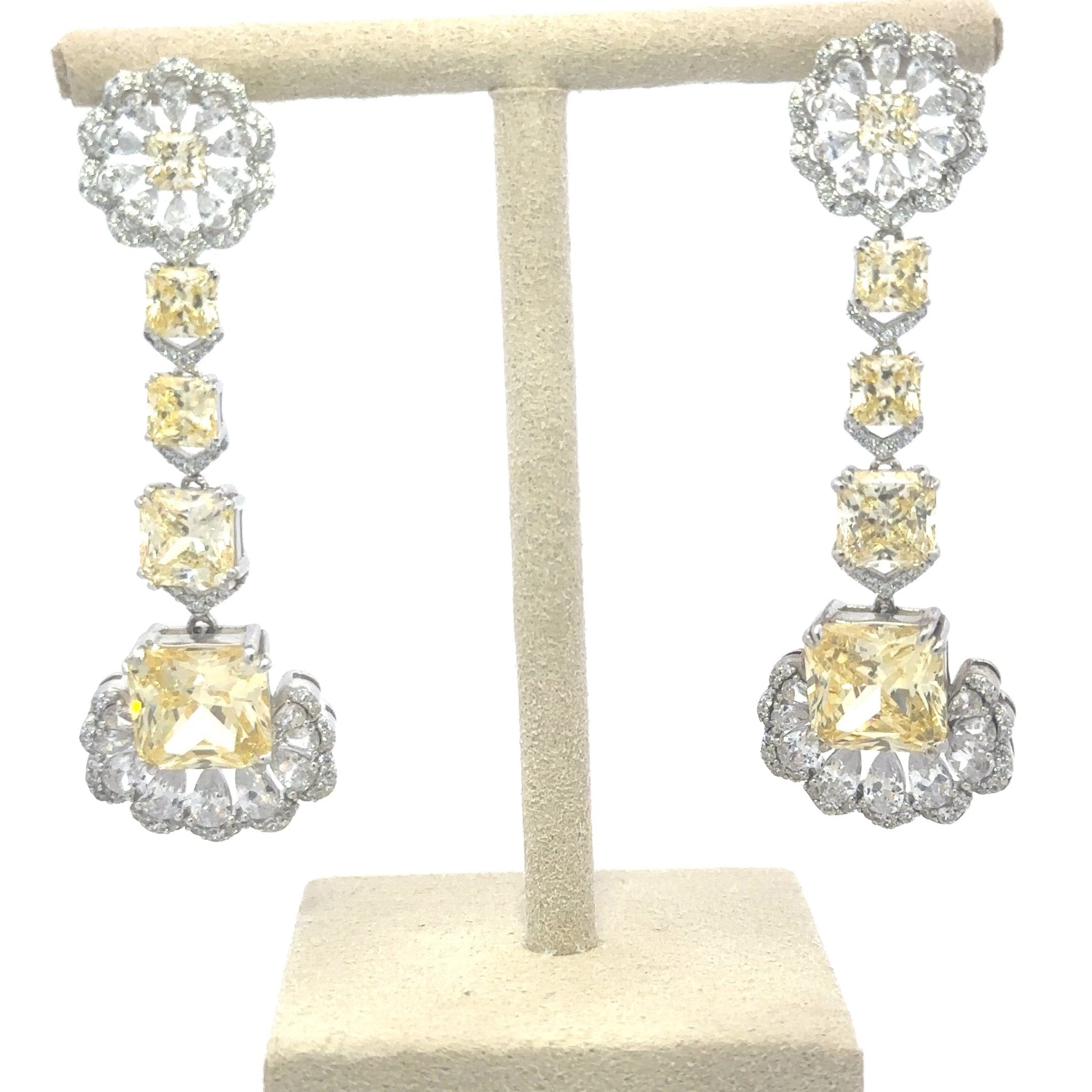 Exquisite Diamond Emitation Dangling Earrings by Natkina