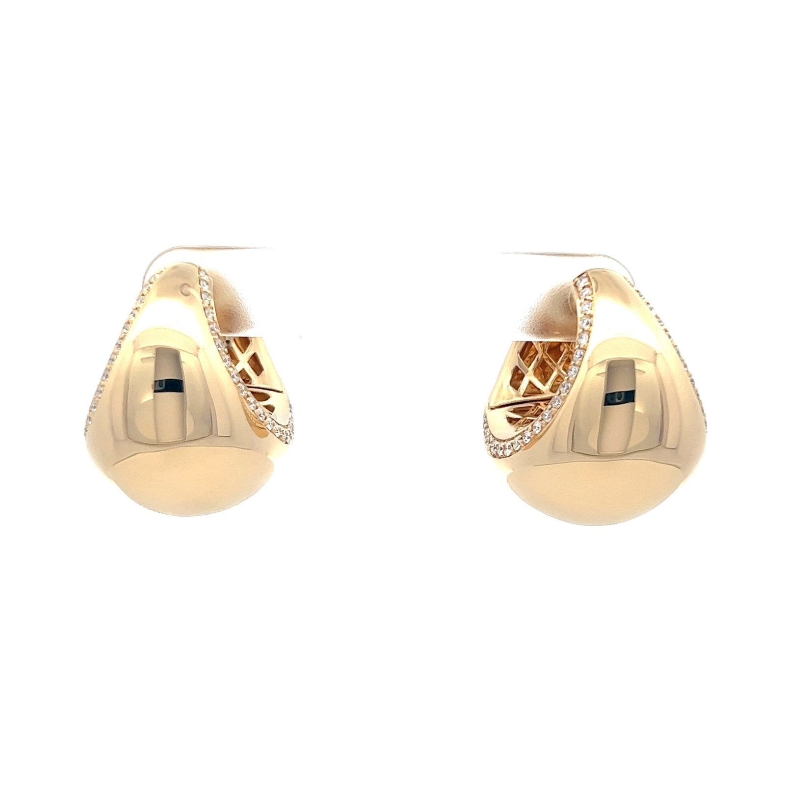 Festive Diamond 18K Yellow Gold Exclusive Earrings by Natkina