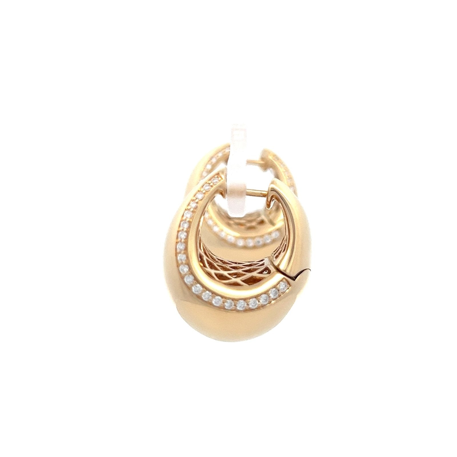 Festive Diamond 18K Yellow Gold Exclusive Earrings by Natkina