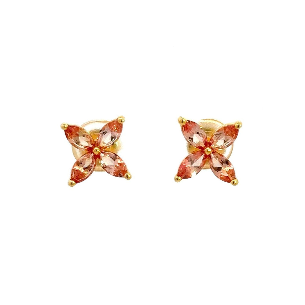 Flower Silver Stud Earrings Fuzz
