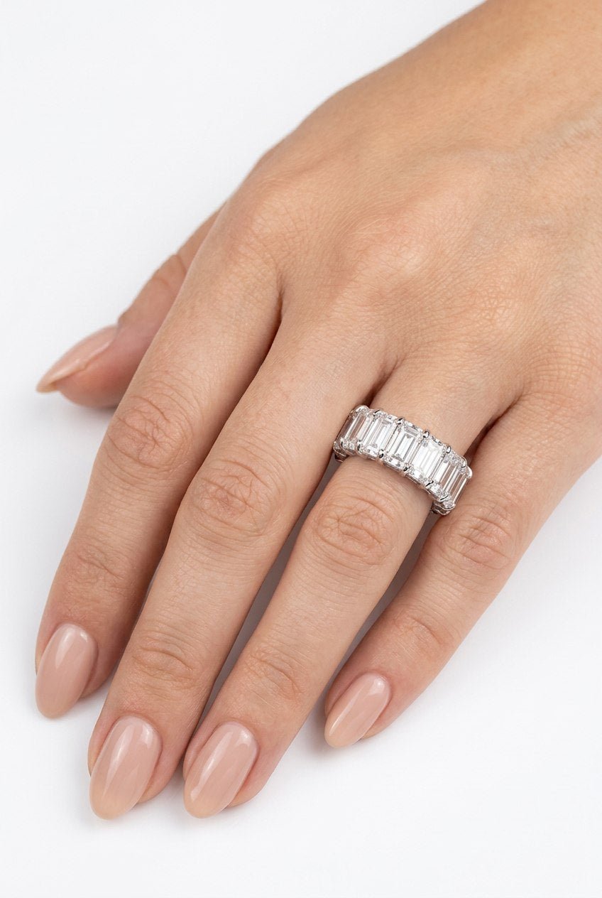Full Eternity Emerald Cut Band by Natkina