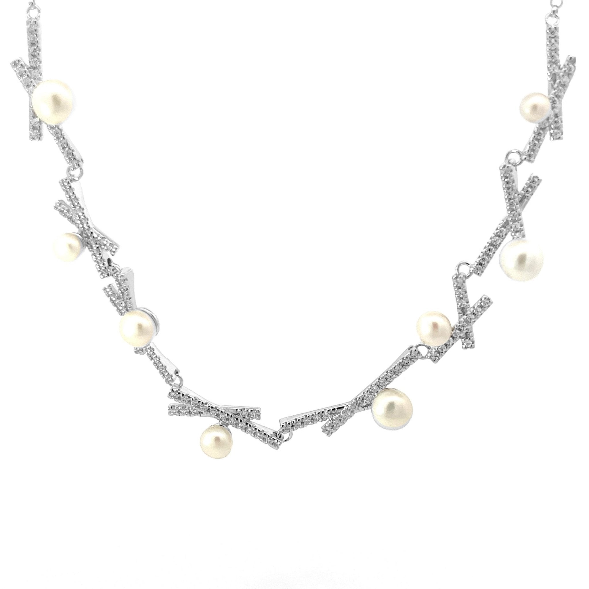 Geometry Baby Pearl Chaos Necklace by Natkina