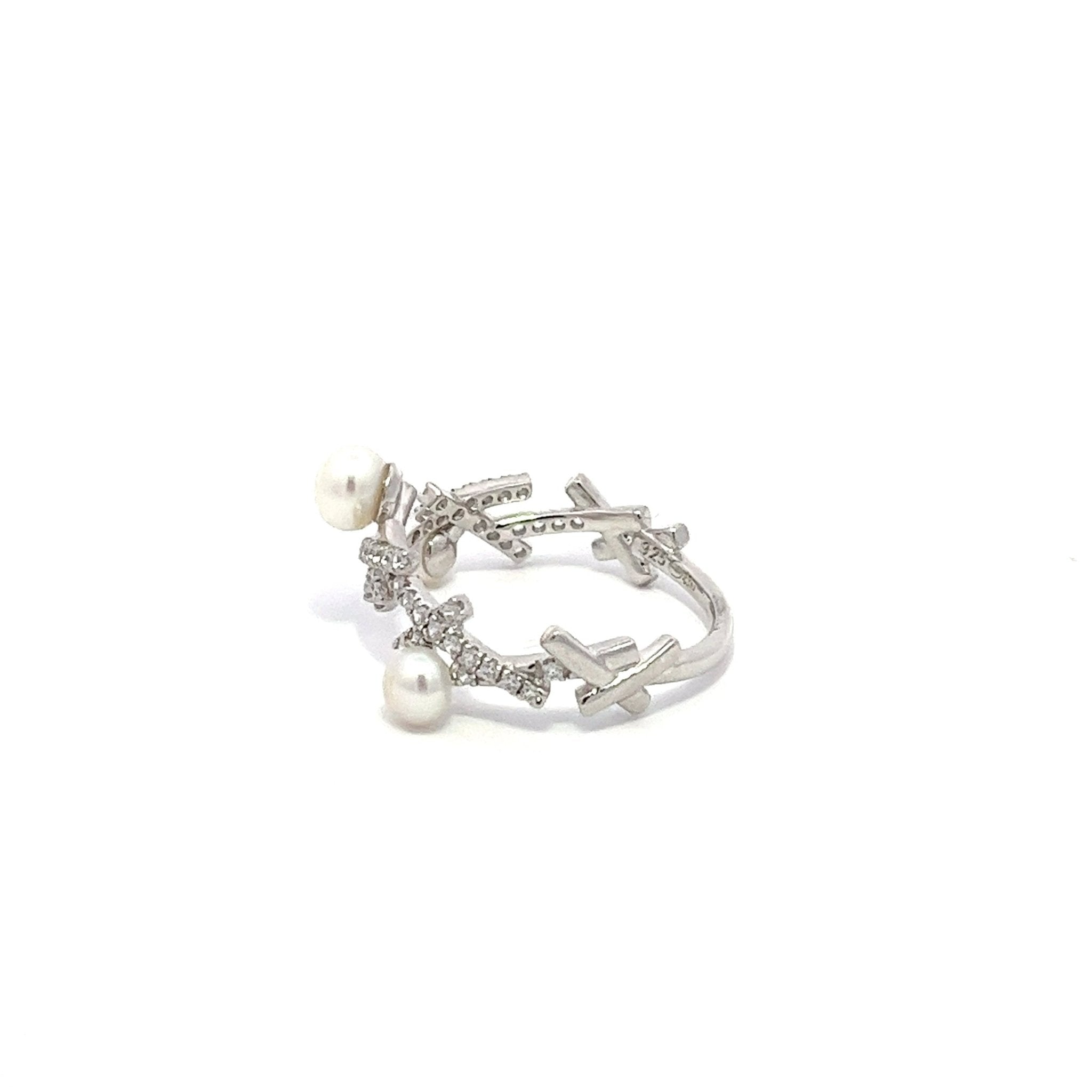 Geometry Baby Pearl Chaos Ring by Natkina