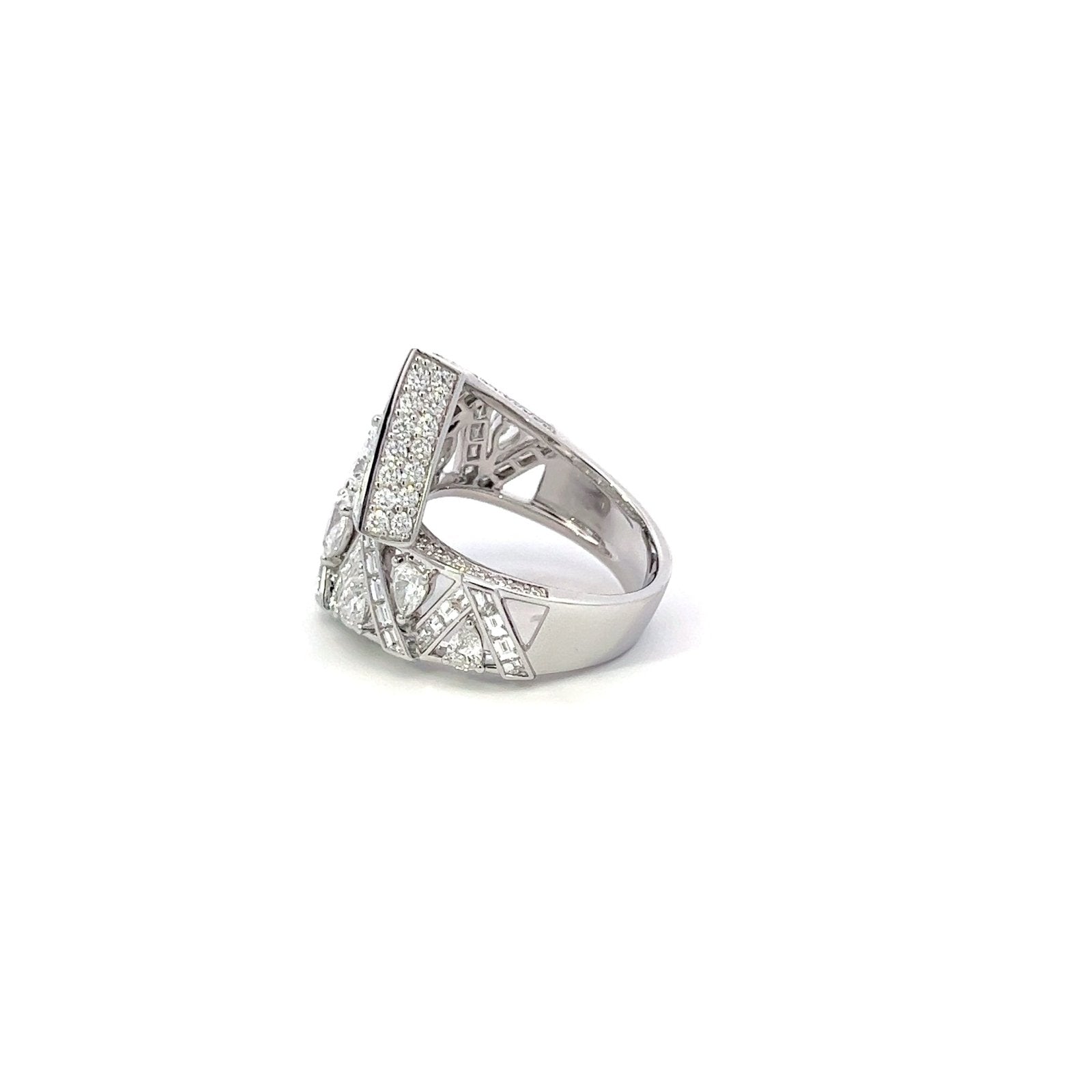 Geometry Diamond 18K White Gold Exclusive Ring by Natkina