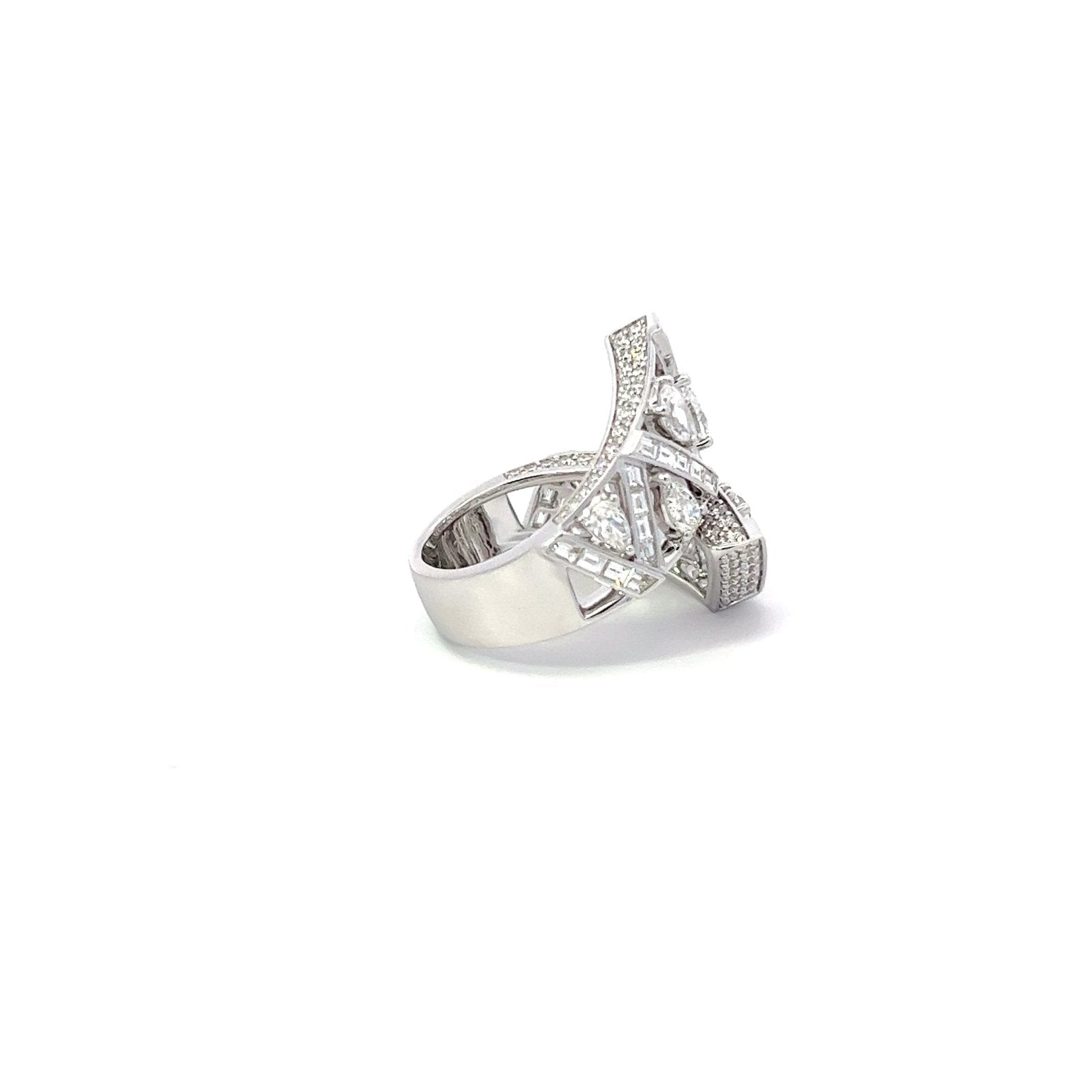 Geometry Diamond 18K White Gold Exclusive Ring by Natkina