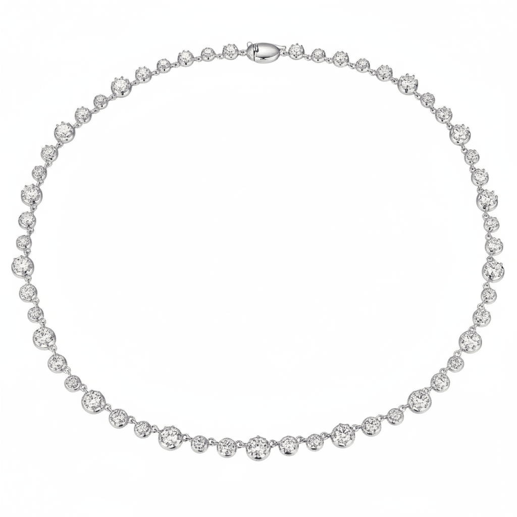 Graduated Bezel-Set Necklace by Natkina
