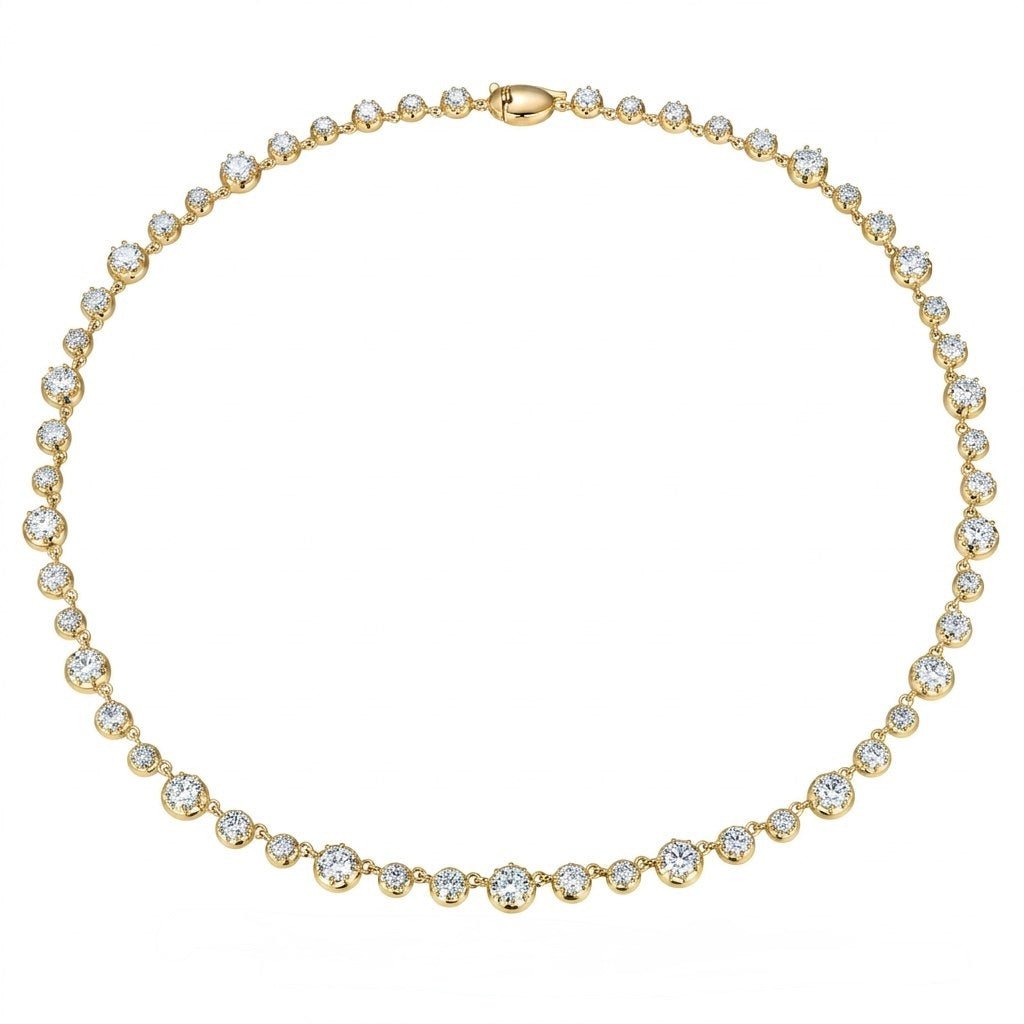 Graduated Bezel-Set Necklace by Natkina