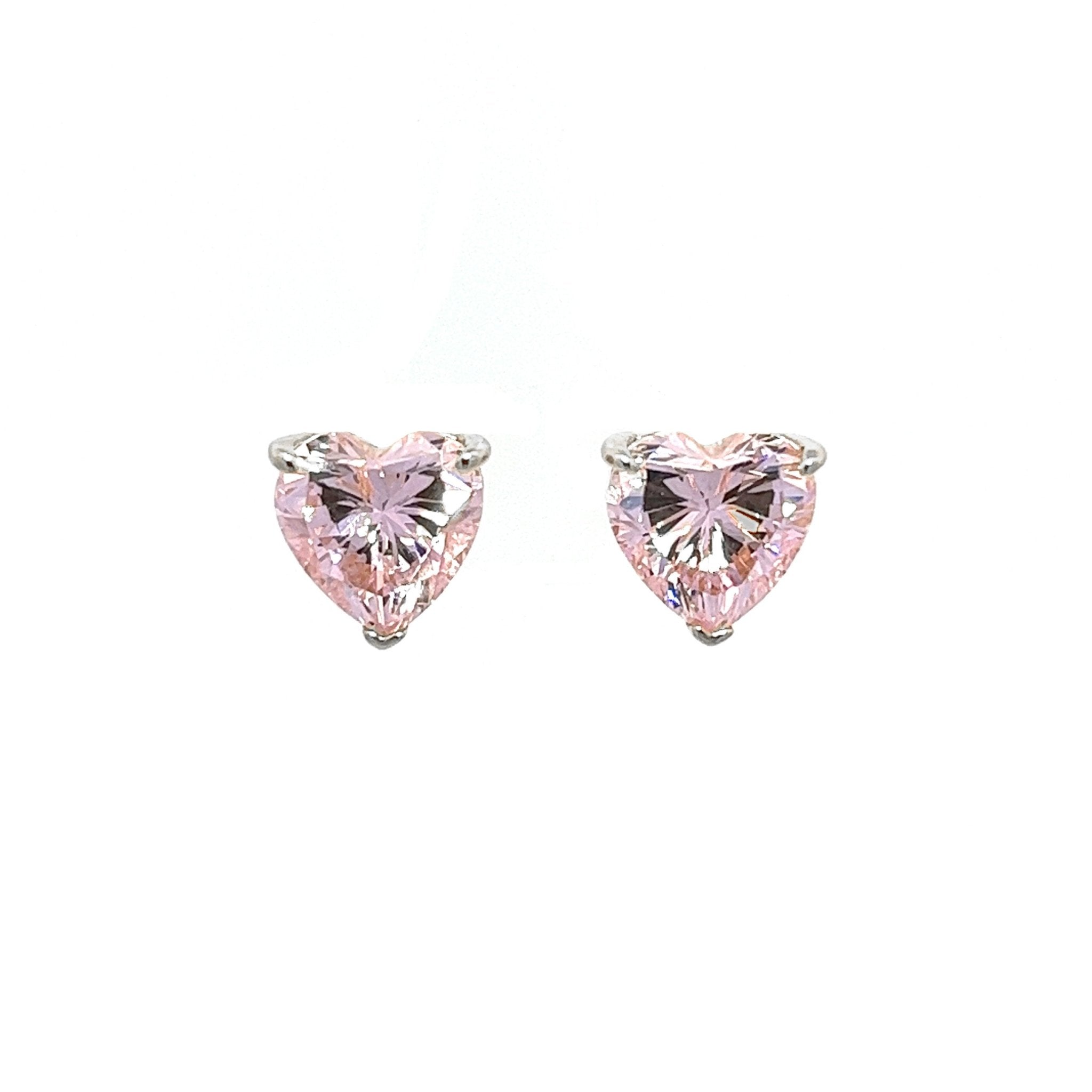 Heart Cut Stud Silver Earrings by Natkina