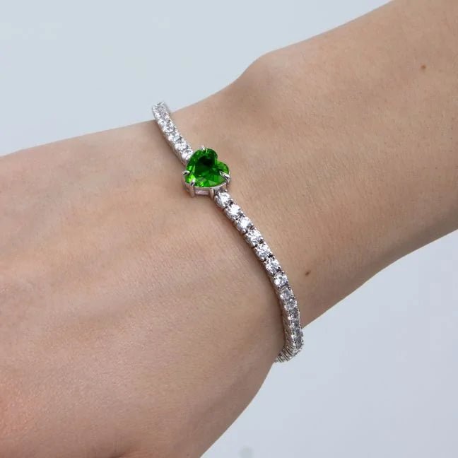 Heart Tennis Silver bracelet by Natkina