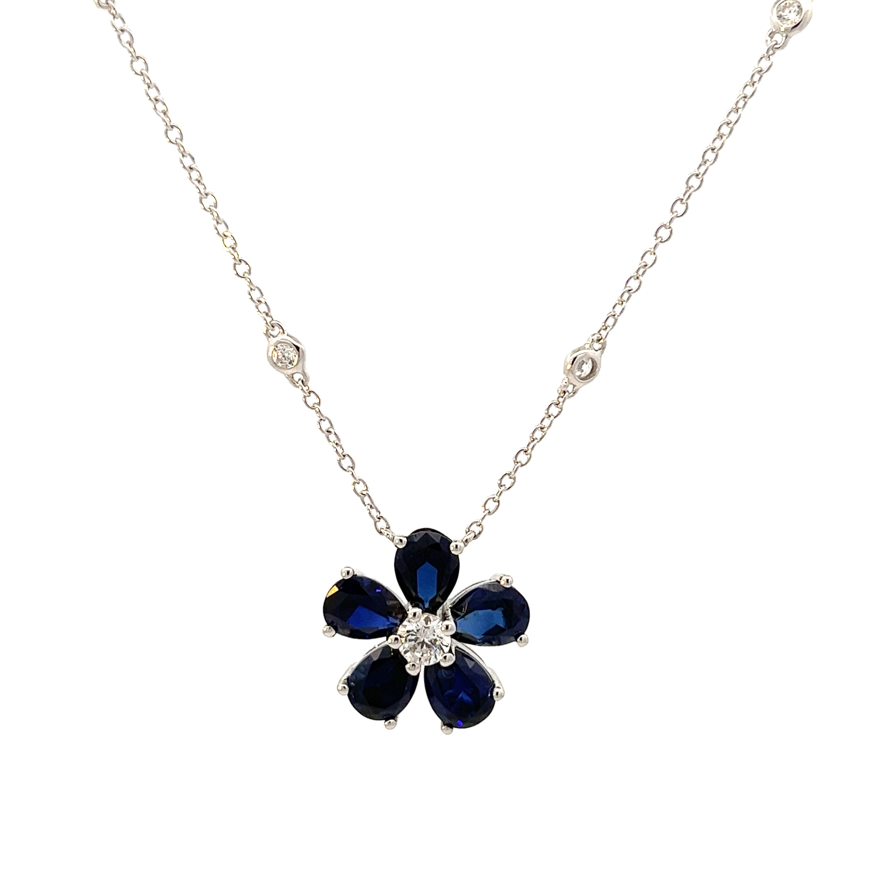 Flower Silver Necklace