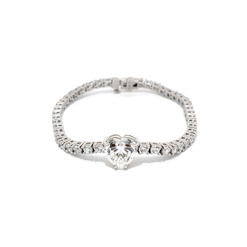 Heart Tennis Silver bracelet