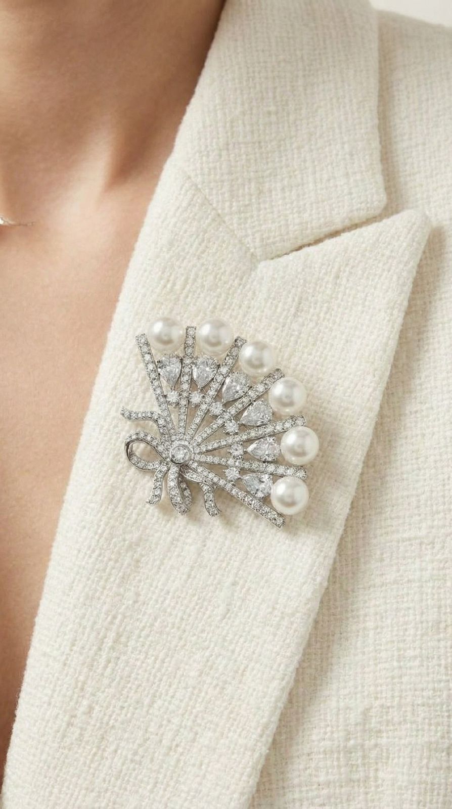 Imperial Fan Bow Brooch by Natkina