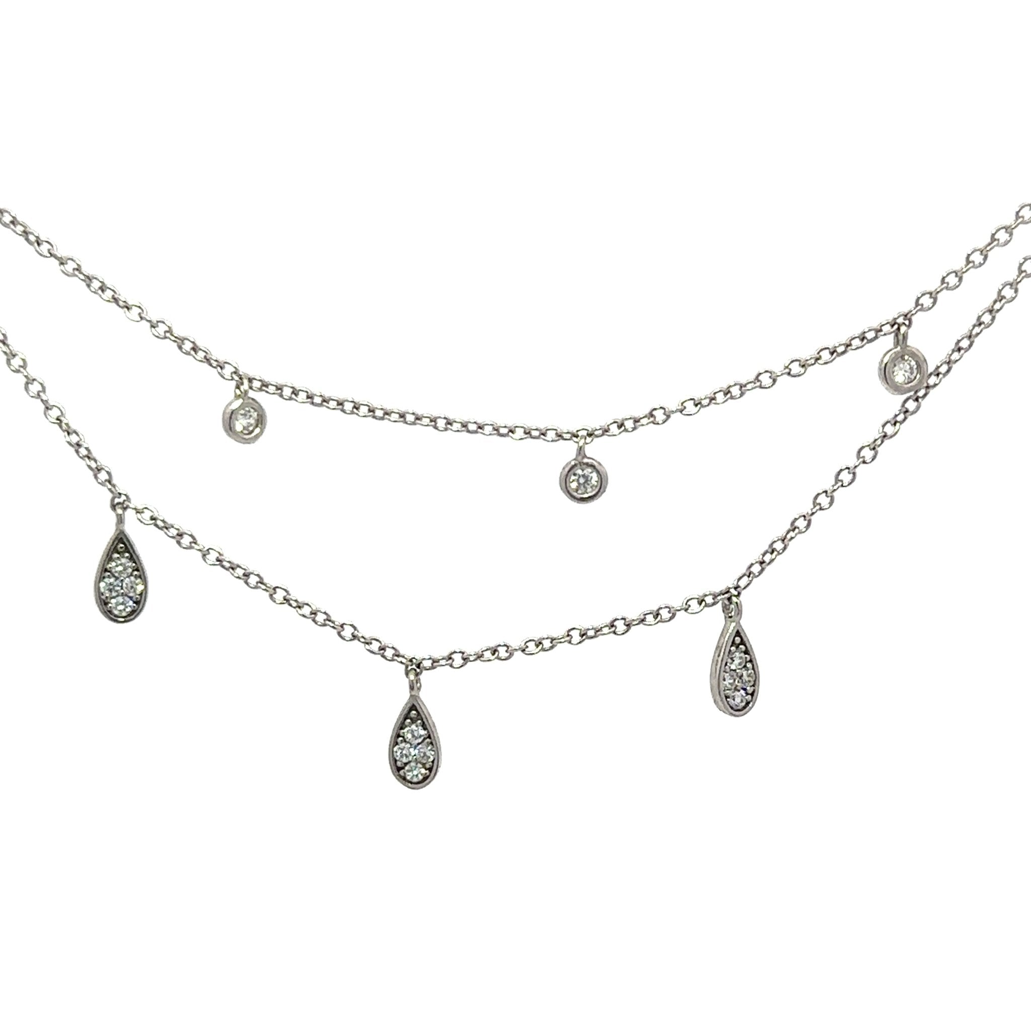 Italian Chain Dewdrop Cascade Necklace by Natkina