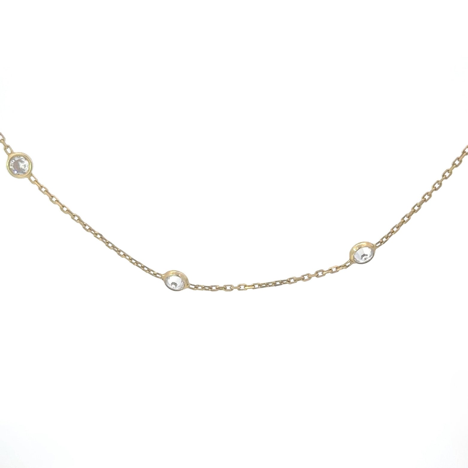 Italian Diamond Imitation Necklace by Natkina