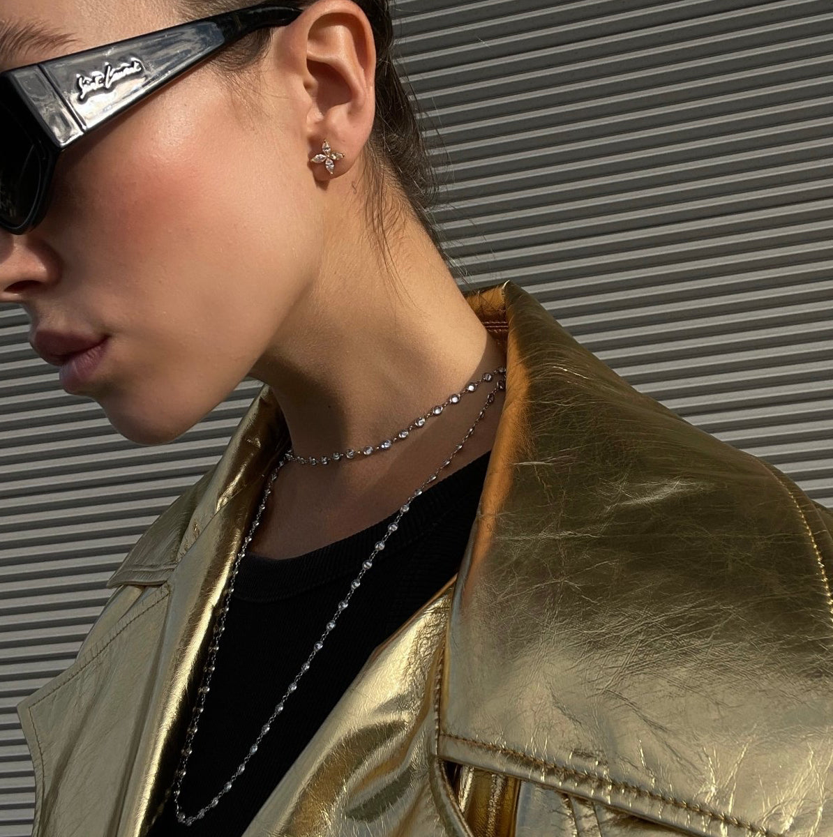 Italian Starburst Diamond Alternative Necklace by Natkina