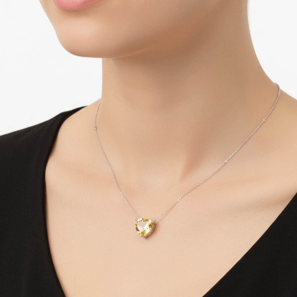 Light Heart Silver Necklace by Natkina