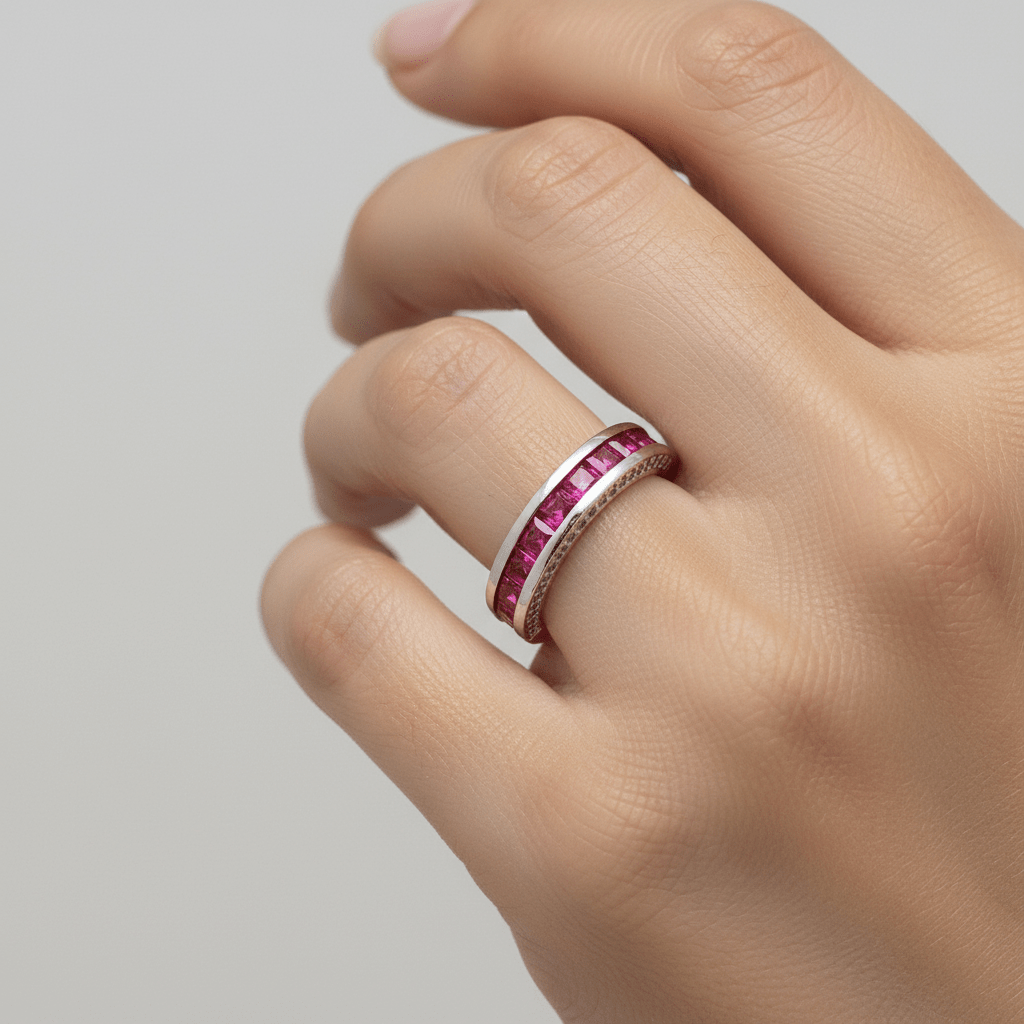 Love and Promise Band Silver Ring by Fall in Love by Natkina