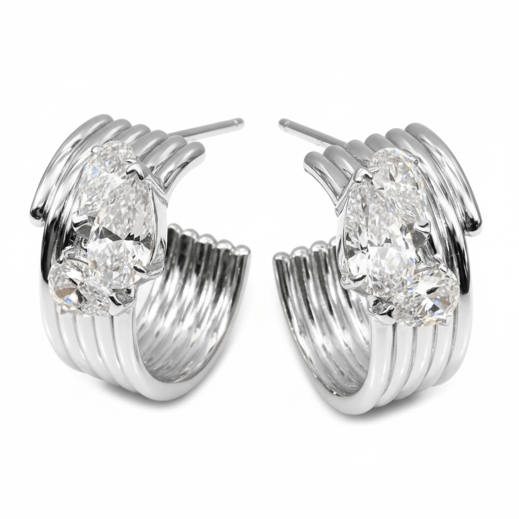 Multi-Row Ribbed Hoops by Natkina