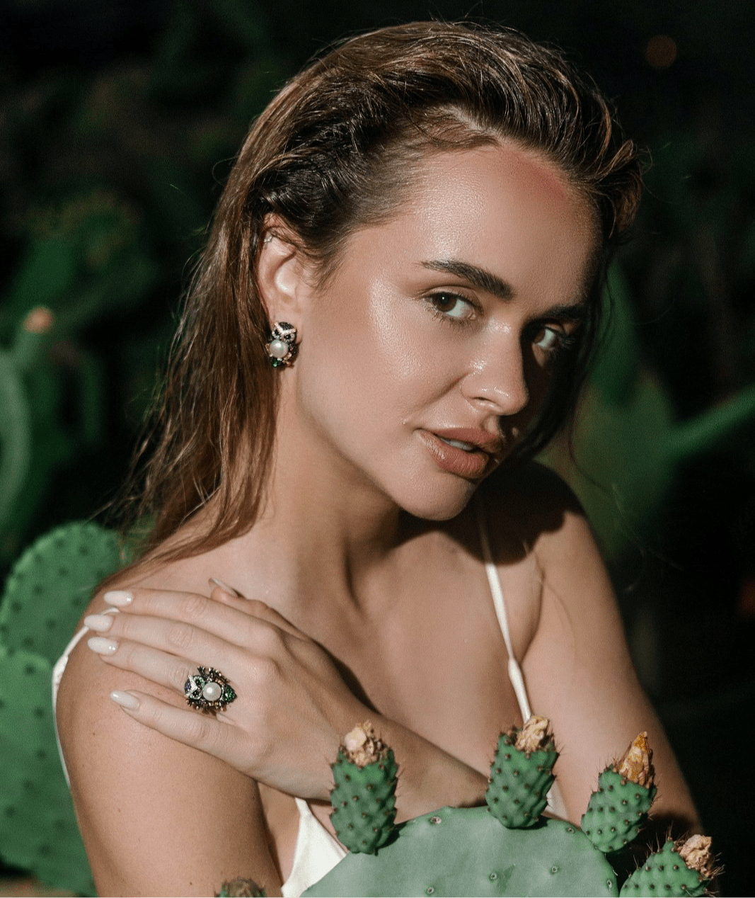 Multicolor Owl Silver Earrings by Natkina