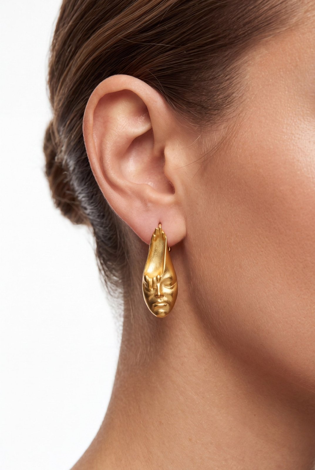 My Fight Mono Pearl Stud Earring Body Shape Collection by Natkina