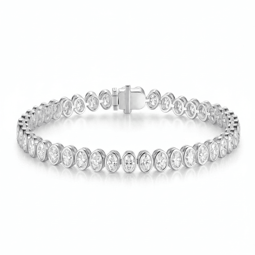 Oval Bezel Bracelet by Natkina