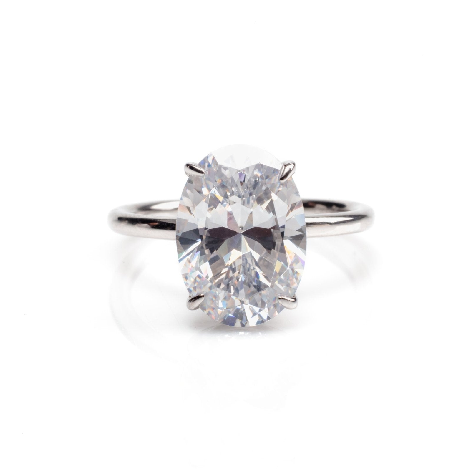 Oval Cut Silver Ring 14x10mm by Natkina