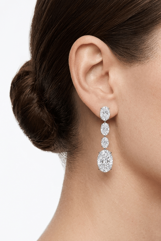 Oval Grace Drops Earrings by Natkina