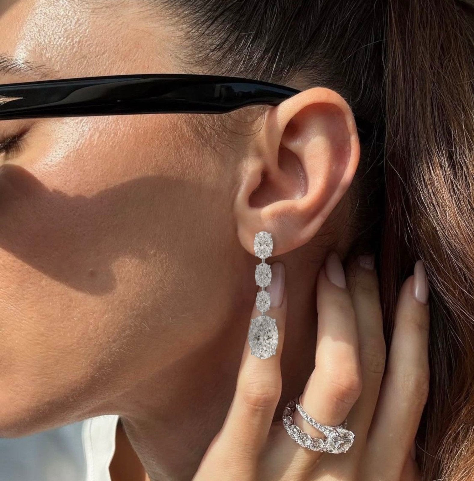Oval Grace Drops Earrings by Natkina
