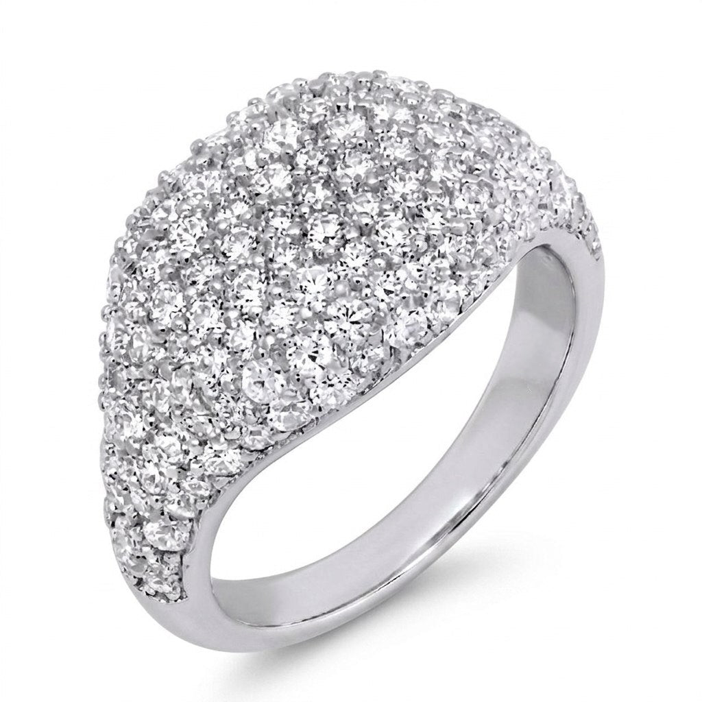 Pave Oval Pinky Ring by Natkina