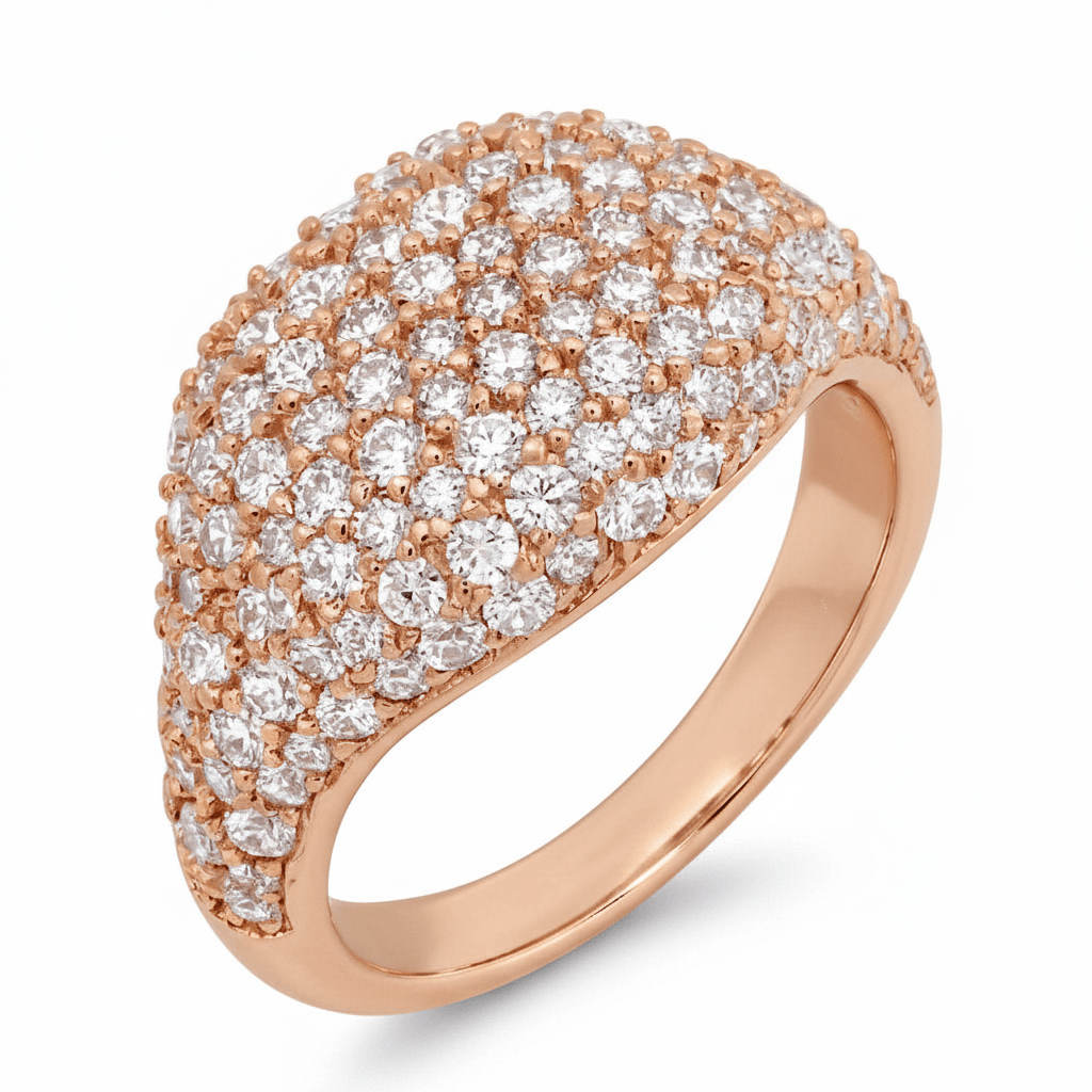 Pave Oval Pinky Ring by Natkina